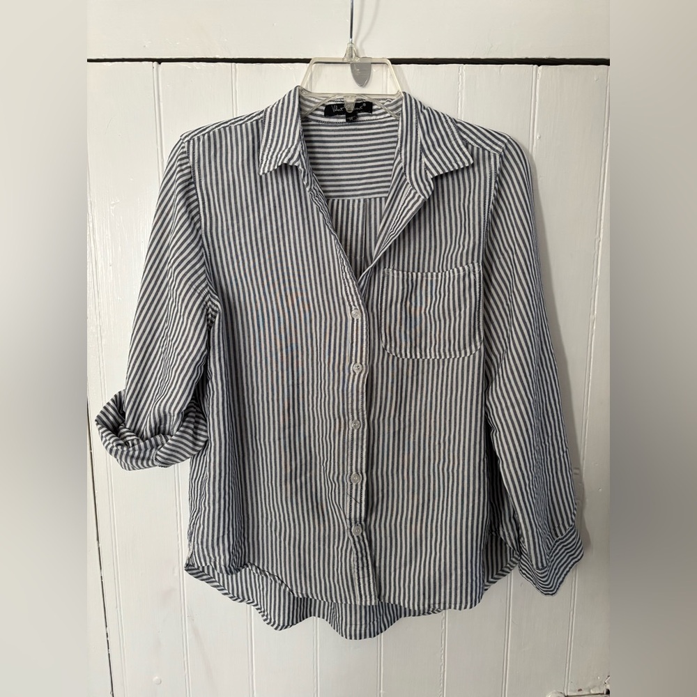 Striped Button-Up Shirt